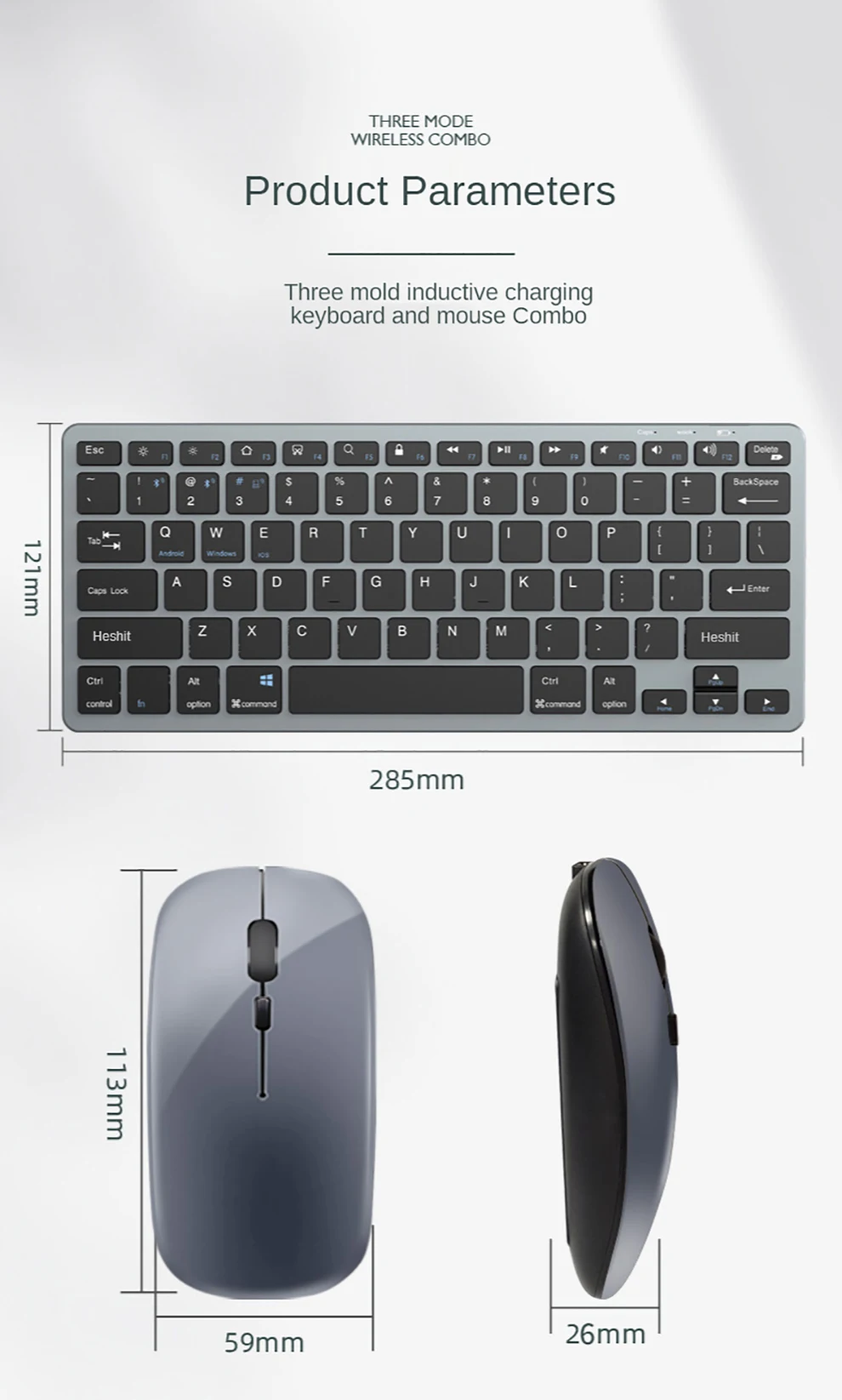 bluetooth 5.0 e 2.4g, mouse ergonômico para desktop pc e laptop
