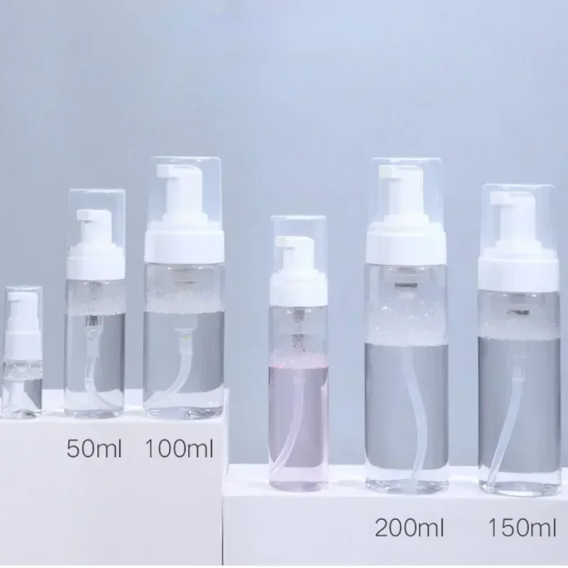 Foaming Soap Bottle Empty Plastic Mousse Facial Cleanser Pump Bottle Refillable Lotion Shampoo Dispenser 40ml/100ml/150ml/200ml