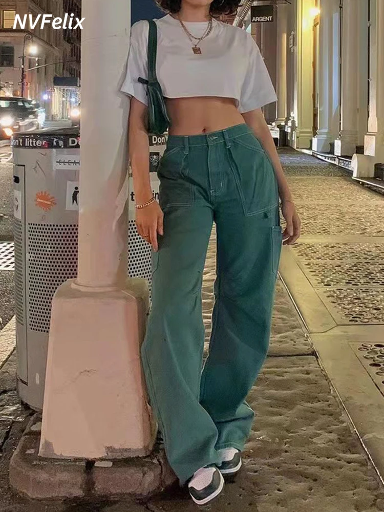 Womens High Waist Flap Pocket Side 