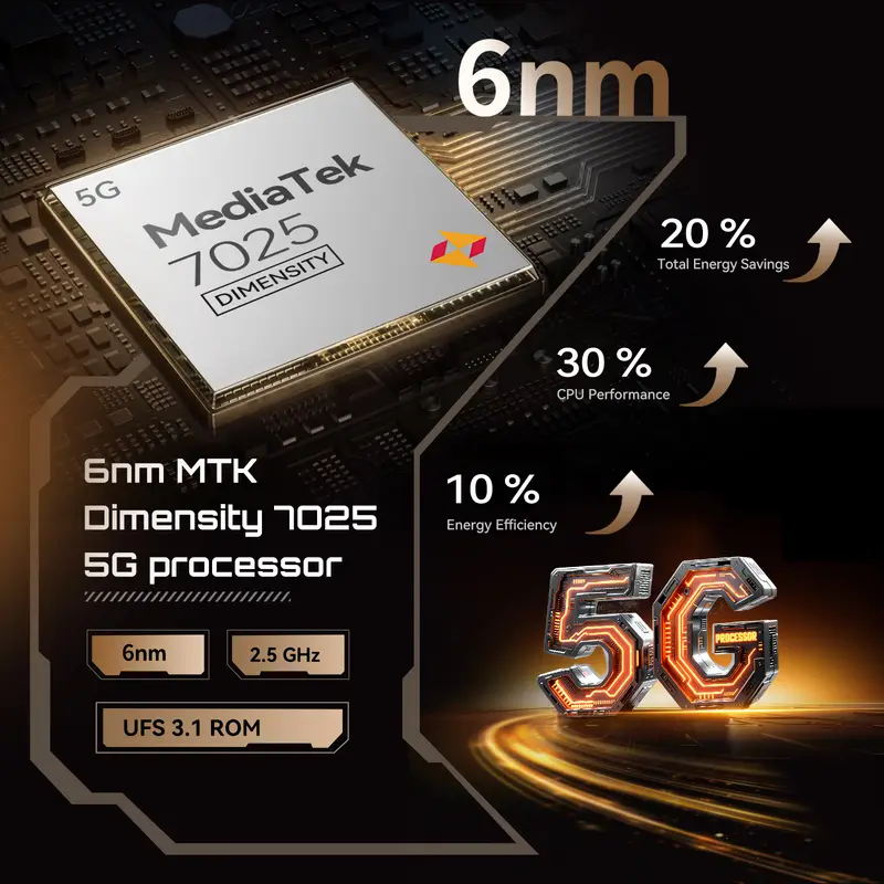 Smartphone 5G Cubot X100, Android 15, Dimensity 7025, 6nm, 2.5GHz,6.88-inch Screen,16GB(8+8),256GB, 64MP Camera, 5100mAh Battery - Image 3