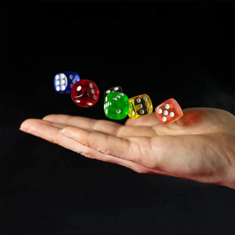 Transparent Acrylic Dice 16mm Game Dices Cubes 10pcs/Pack