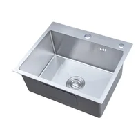 ชุดอ่างล้างจานสี่เหลี่ยมผืนผ้าสแตนเลส 304 รุ่นใหม่ พร้อมก๊อกน้ำแบบร่องเดียว ตะกร้ากรองเศษอาหาร และที่จ่ายสบู่ 3