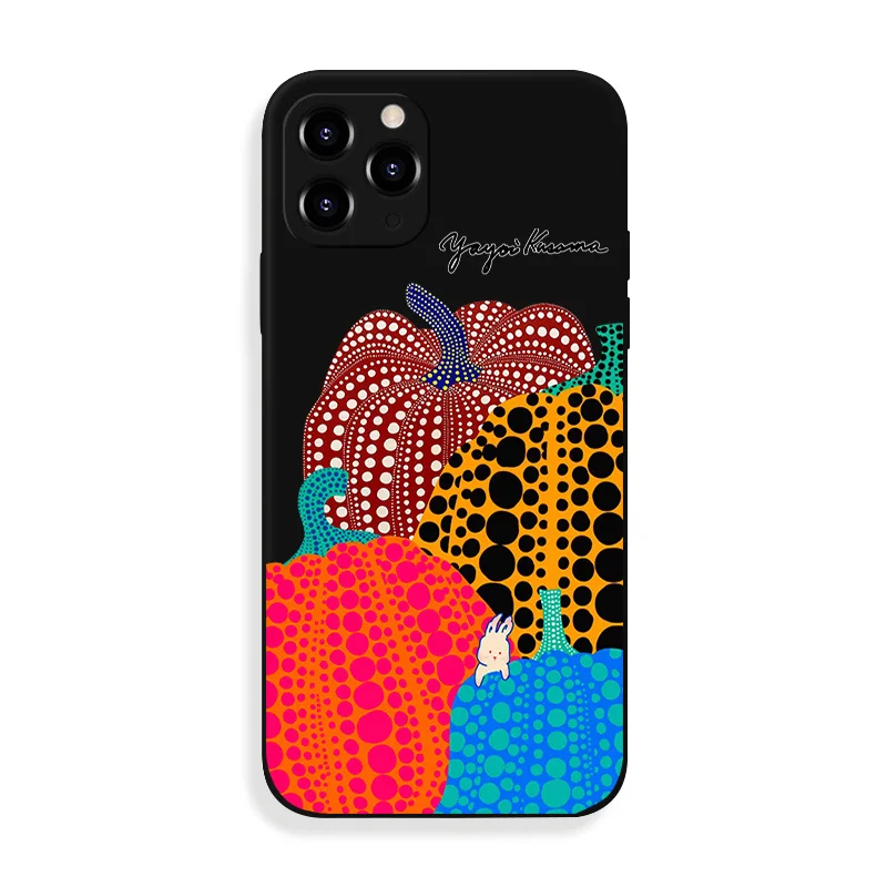 Colorful Line Pumpkin Polka Dot Matte Phone Case - Transparent Edition