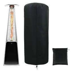 Premium Waterproof Outdoor Patio Heater Cover - Durable, Windproof, Dustproof Protection - 1Pcs 50x50x120cm (420D Black)