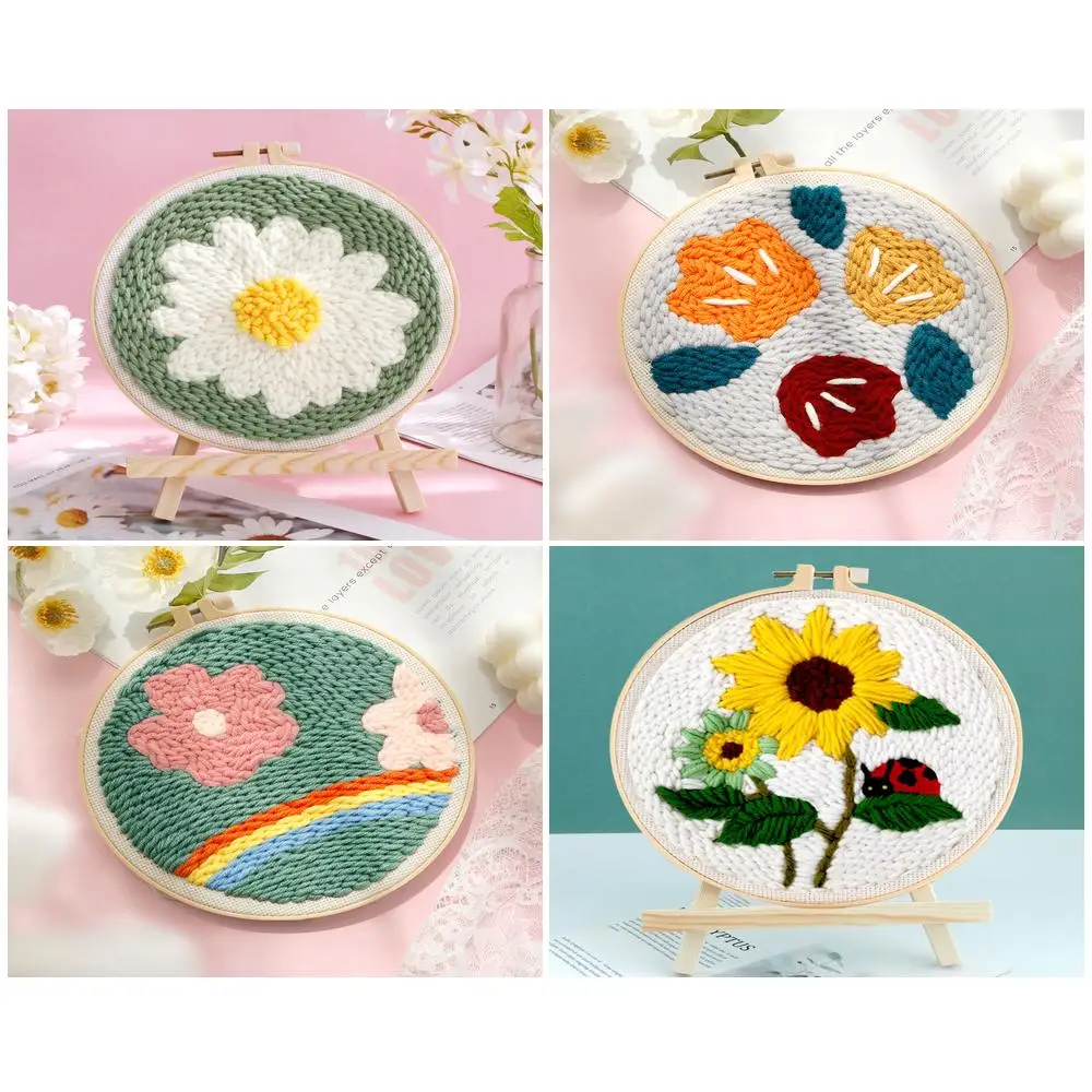 GATYZTORYPunchNeedlezestawstartowykwiatyHookingzestawdlapocz