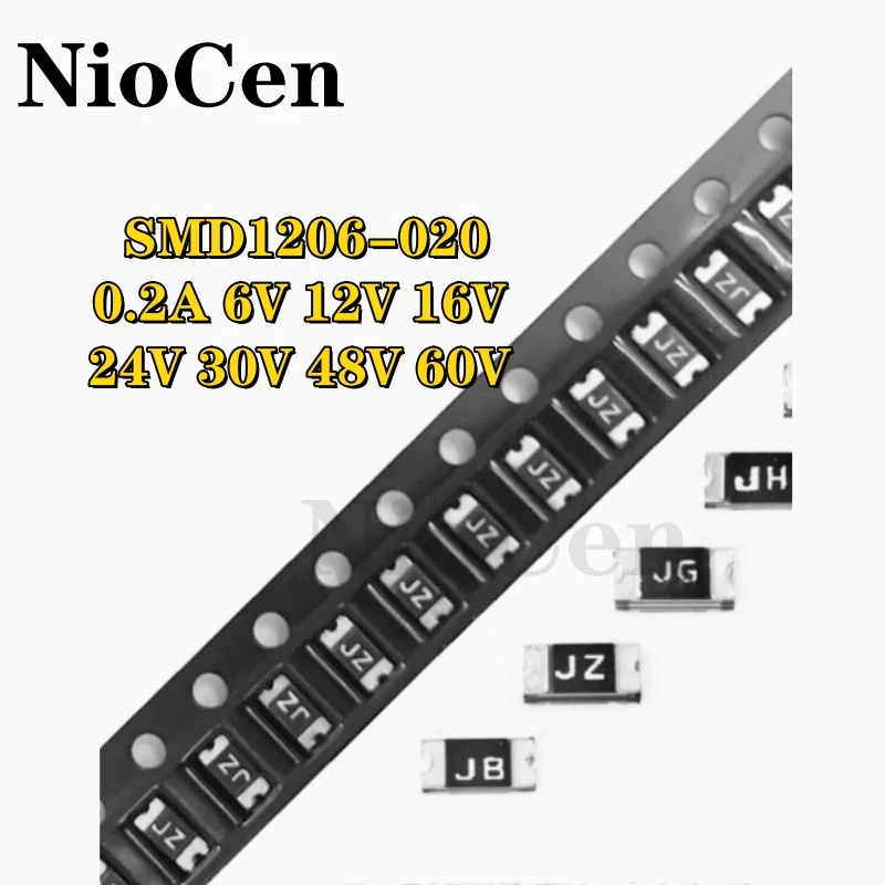 

（10pcs）SMD1206-020 0.2A 200mA 6V 12V 16V 30V48V 24V 60V SMT PPTC self recovery fuse
