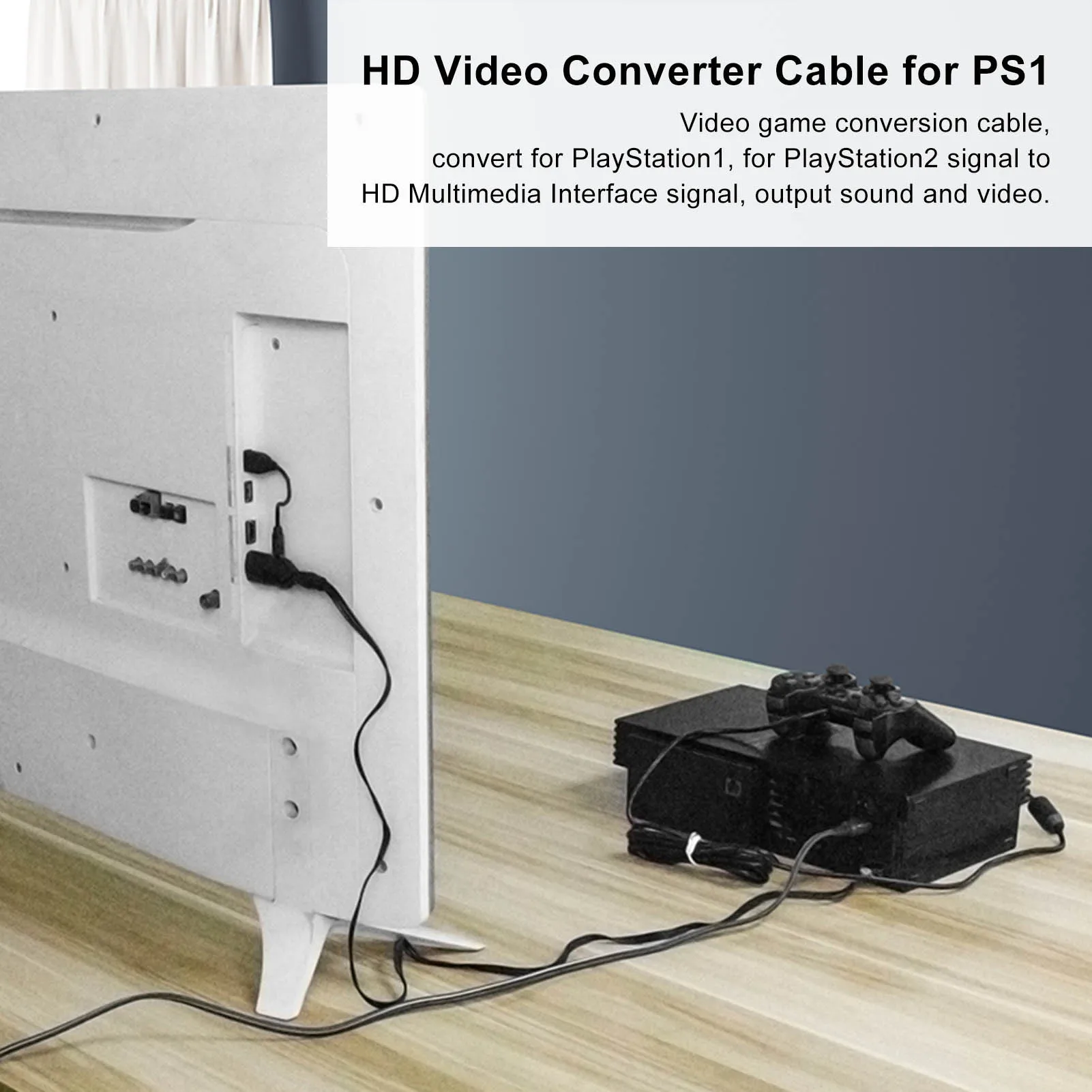 Game Console Converter AV Output Clear Image Portable HD Multimedia Interface Adapter Cable Conversion For Monitor