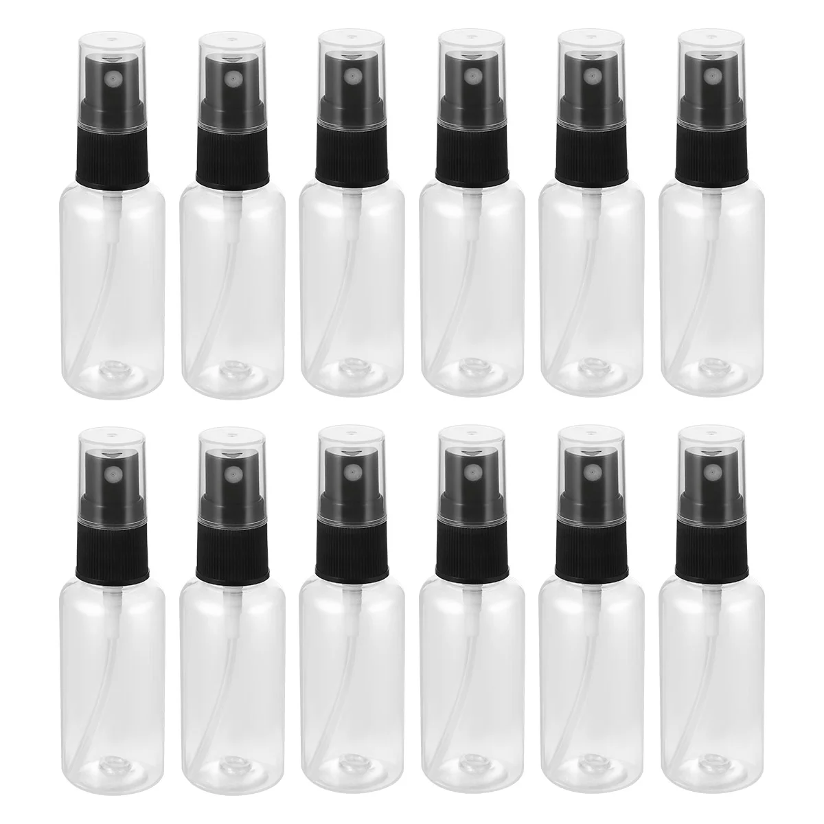 Portable Travel Bottles Empty Clear Fine Mist Portable Spray  Liquid Dispensing Spray Bottle(Random Color Spray Cap)