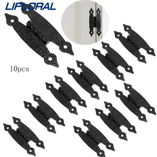 10 ชิ้นบานพับตกแต่ง Flush Mount บานพับสําหรับตู้เฟอร์นิเจอร์ไม้อุปกรณ์ฮาร์ดแวร์ 1