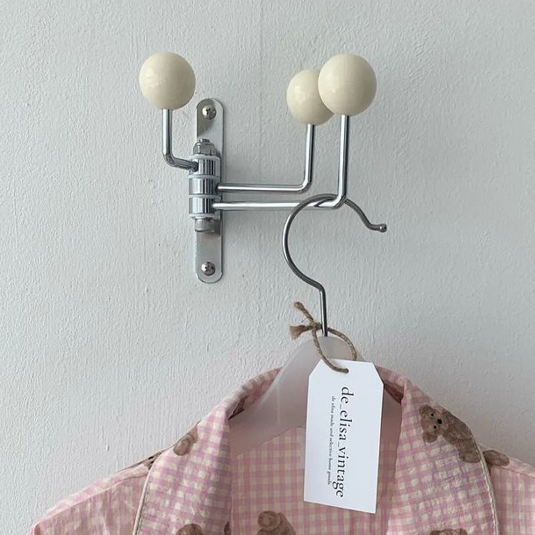 

Hook Bedroom Ins Retro Rotating Ball Test Clothes Hat Wall Wall Storage