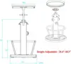 3 Piece Pub bar Set Retro Round bar Table and Stools for 2 Height Adjustable Pub Table and stools Match bar Height and Counter B 6