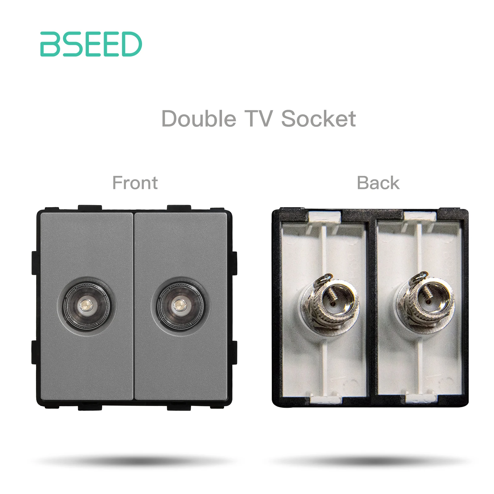 BSEED 벽 스위치 패널 부품 듀얼 USB 소켓 TV 인터넷 RJ45 위성 기능 부품 EU 소켓 DIY 부품 전용 무료 조합