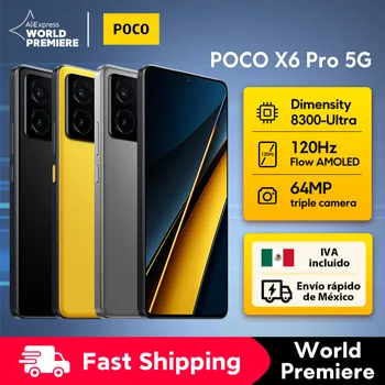 【World Premiere】POCO X6 Pro 5G Global Version Smartphone Dimensity 8300-Ultra 6.67" 1.5K Flow AMOLED DotDisplay 64MP 67W NFC