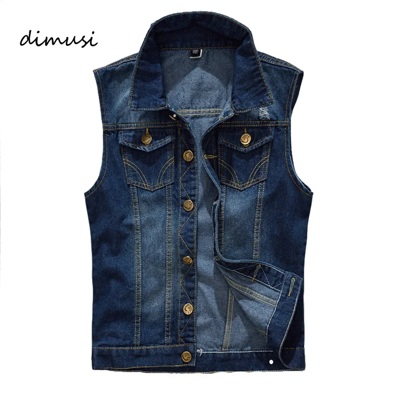 

Men Denim Vest Vintage Sleeveless washed jeans waistcoat Man Vintage Design Cowboy ripped Jacket Male Waistcoat 5XL,YA663