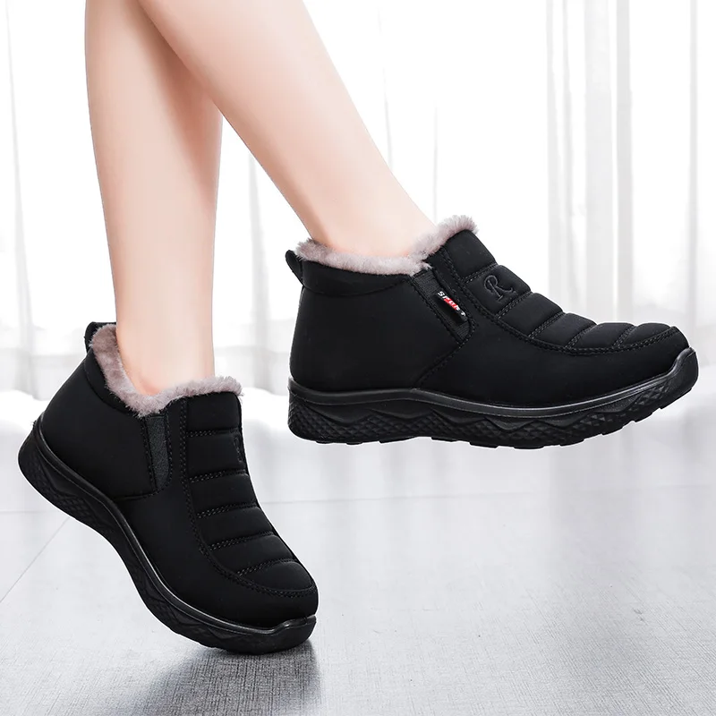Winter Men Shoes For Men Boots Thick Fur Warm Ankle Boots For Footwear Waterproof Snow Botas Hombre Light Sneakers