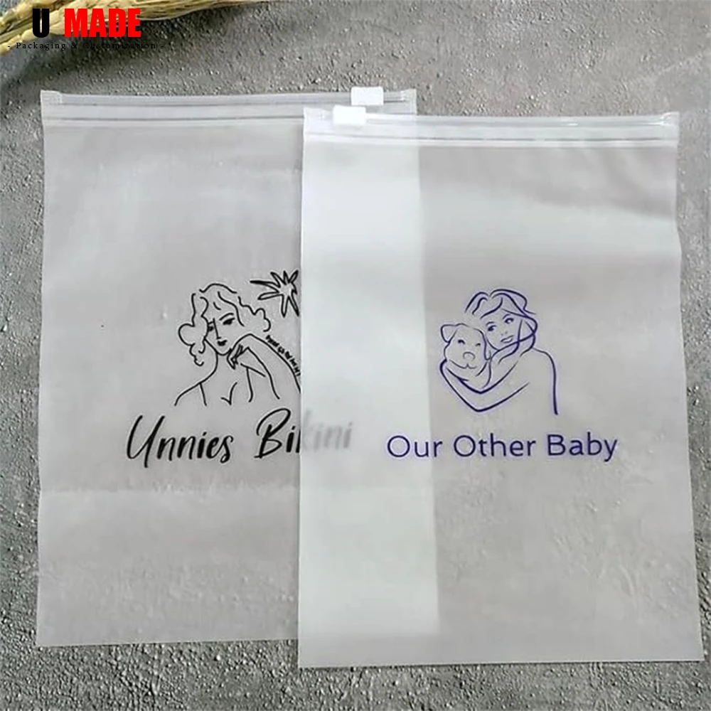 Bolsas de plástico con cremallera deslizante personalizadas, 50
