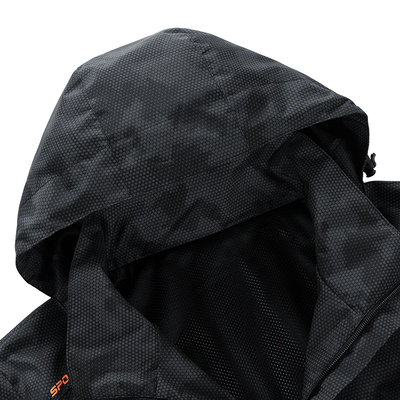 New spring and autumn Men's Jacket Coats black Casual hooded bomber jacket fashion Streetwearcamouflage  men clothing M-5XL