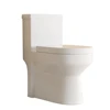 Small Compact One Piece Toilet, Dual Flush Toilet with Soft Closing Seat, 0.8/1.28 GPF High-Efficiency, White Toilet 6
