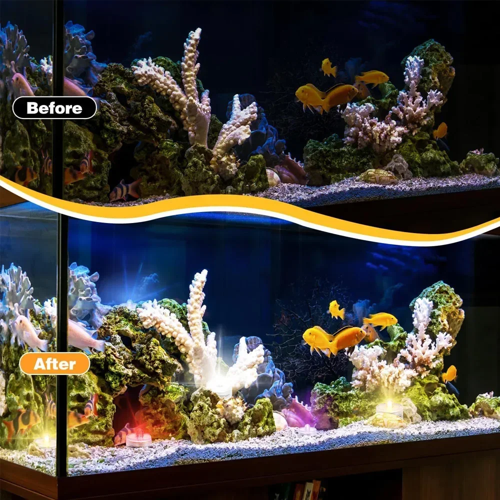 LED Submersible Light Underwater Night Lamp Battery Operated Garden Swimming Pool Light Fish Tank Pool Underwater Lighting - 5
