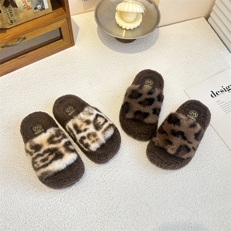 Cotton Winter Slippers for Kids Girls Soft Open Toe