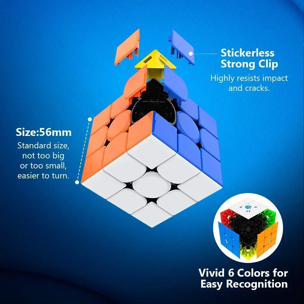 GAN 356 RS 3X3 Magic Speed Cube Stickerless Professional Fidget Toys Cubo Magico Puzzle