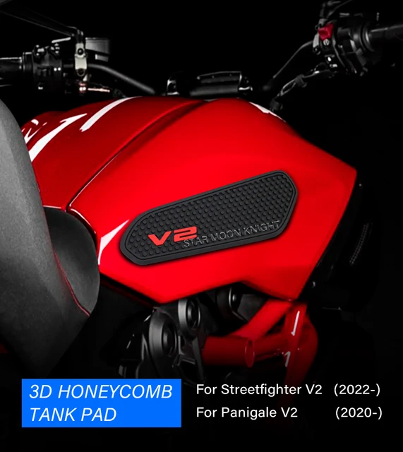 DUCATI パニガーレV2/ストリートファイターV2 タンクサイドパッド 純正 ゴム製の燃料サイドタンクパッド,ドゥカティパニガーレv2