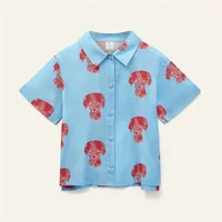 OUYANG&IVAN 25TC Spring/Summer Cartoon Full Print Short Sleeve Shirt Shorts Set Kindergarten Sports Top Set 2