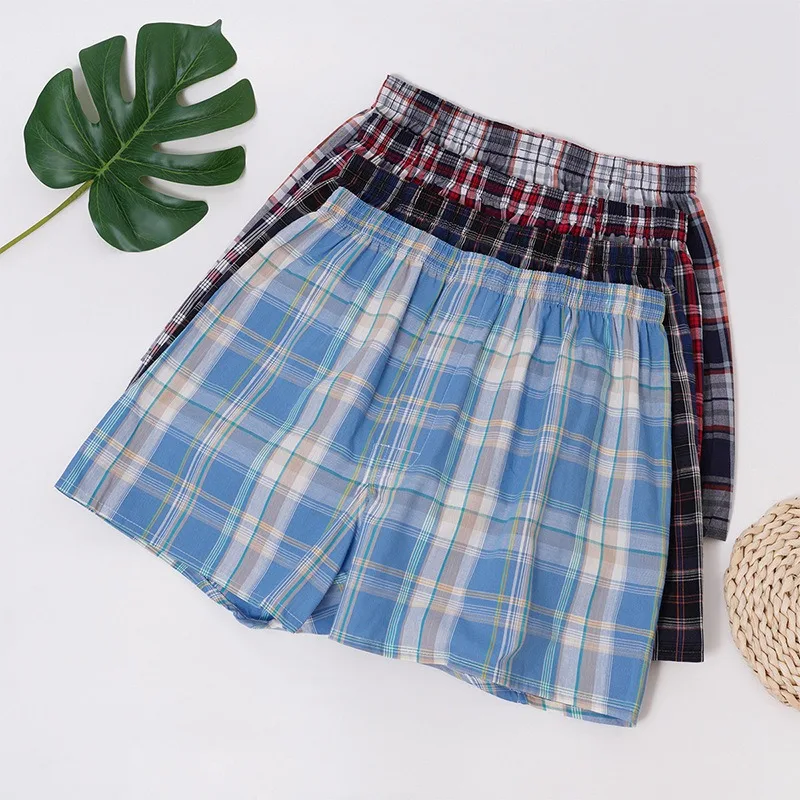 5pcs Classic Plaid Boxers Mens Underwear Men's Panties Arrow Pants Casual High Quality Boxer Cotton Boxers Shorts Mens Underwear