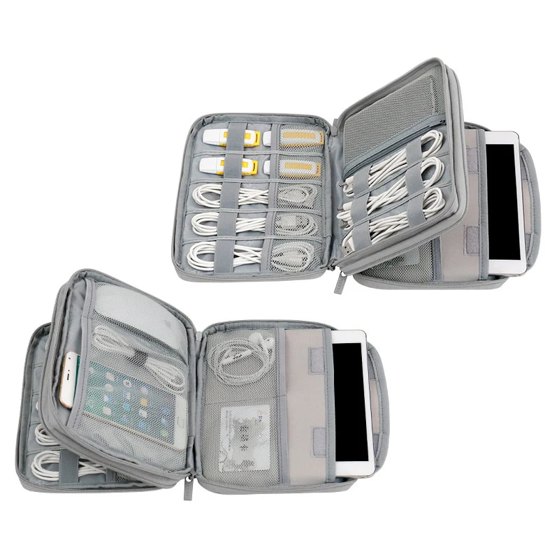 Electronics Protective Storage Bags for Cable Organizer Bag Handheld Tech Pouch for Tablet Phones & Power Banks Organizador Case - 4