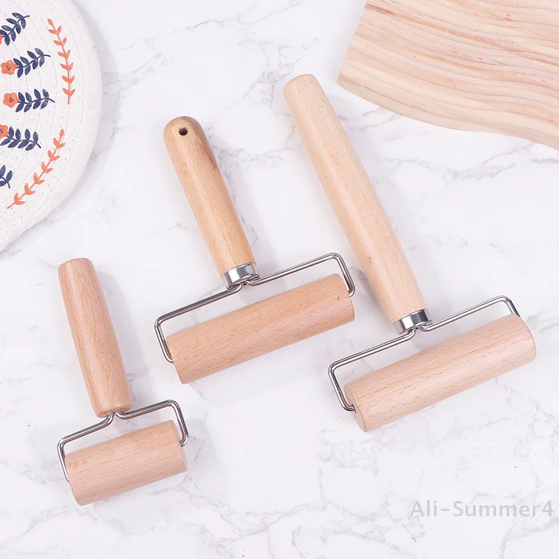 Rolling Pin 1Pc Small T Shape Wooden Dough Manual Roller Durable Pizza Baker Roller Kitchen Baking Crush Nuts Crackers Utensils