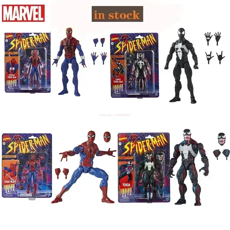 Marvel Legends Retro Spider Man 6 Pollici Venom Action Figure Sdcc Limited Edition Venom Figures Collectibl Model Toys Gift