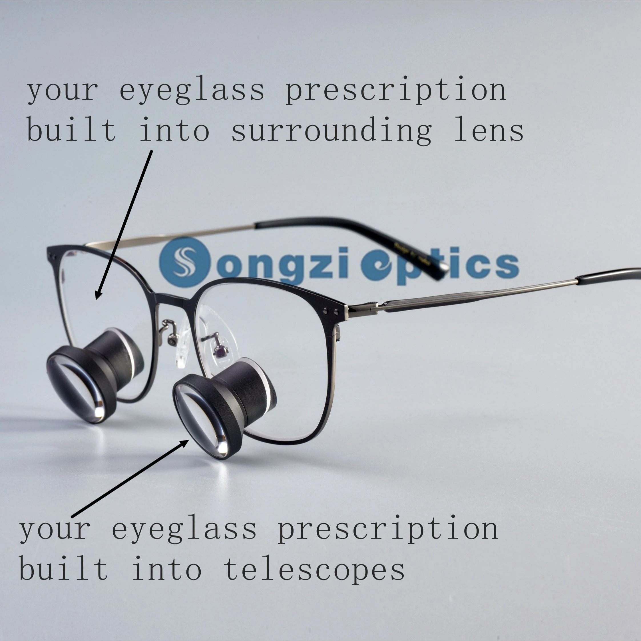 New Arrival 2.5X 3X 3.5X Songzi Optics Black Fashion Frame TTL Dental