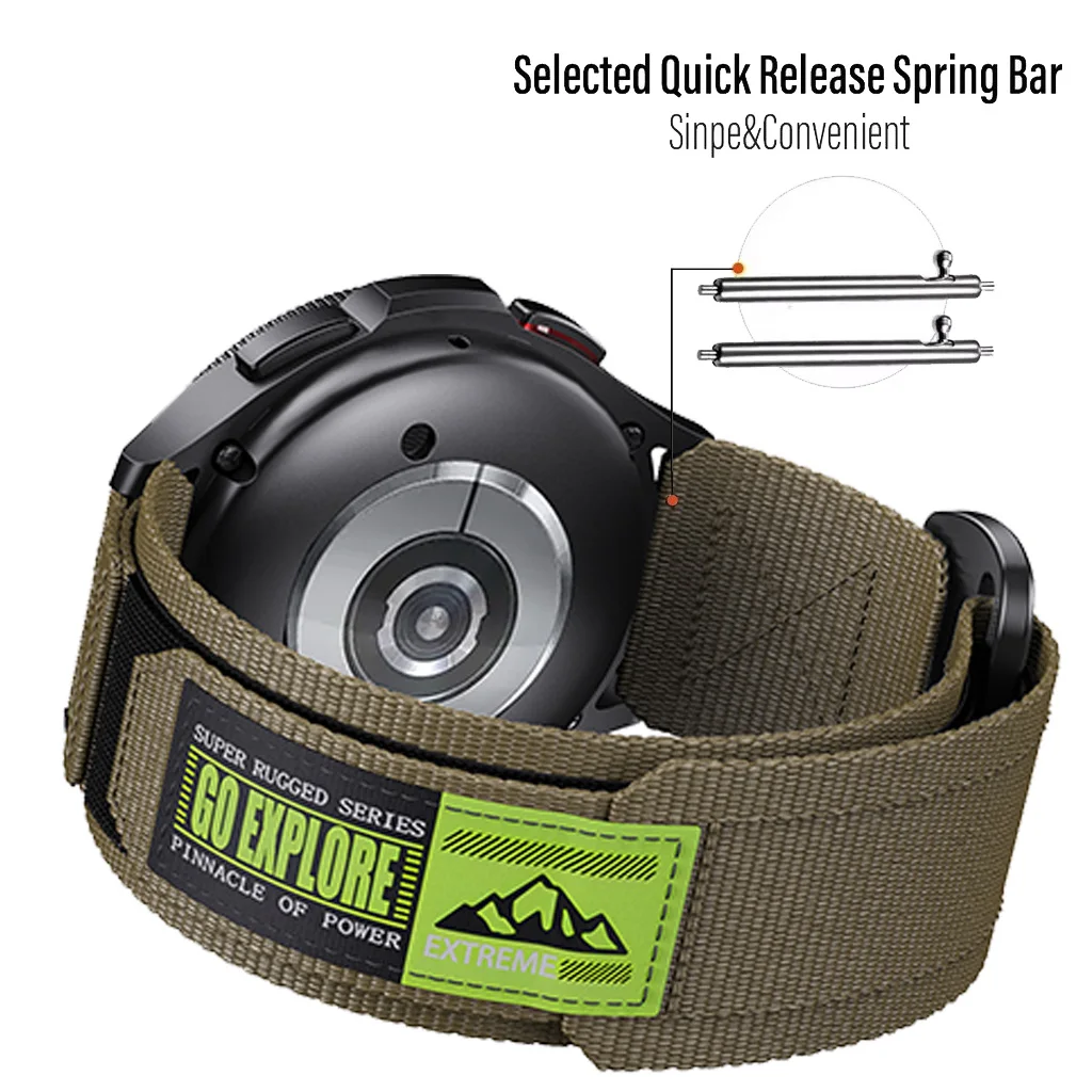 Nylon Sport Watch Strap - Versatile 20mm/22mm Band