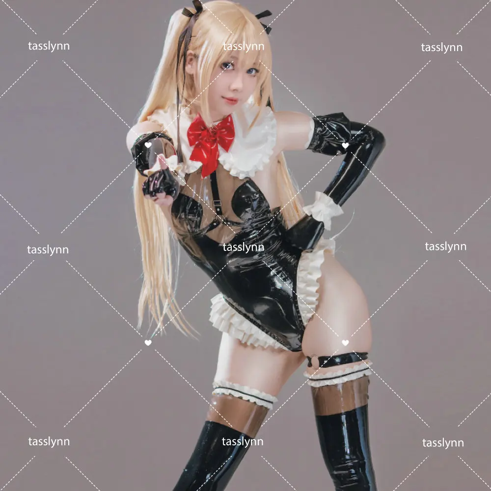 

Dead Alive Cosplay Costume Marie Rose Cosplay Real Latex Jumpsuit Latex Costumes Zentai Suit Maid Dress Marie Rose Cosplay