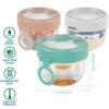 Overnight Oats Container With Lid Foldable Spoon Portable Yogurt Oatmeal Container Jar for Students Food Storage Container 2