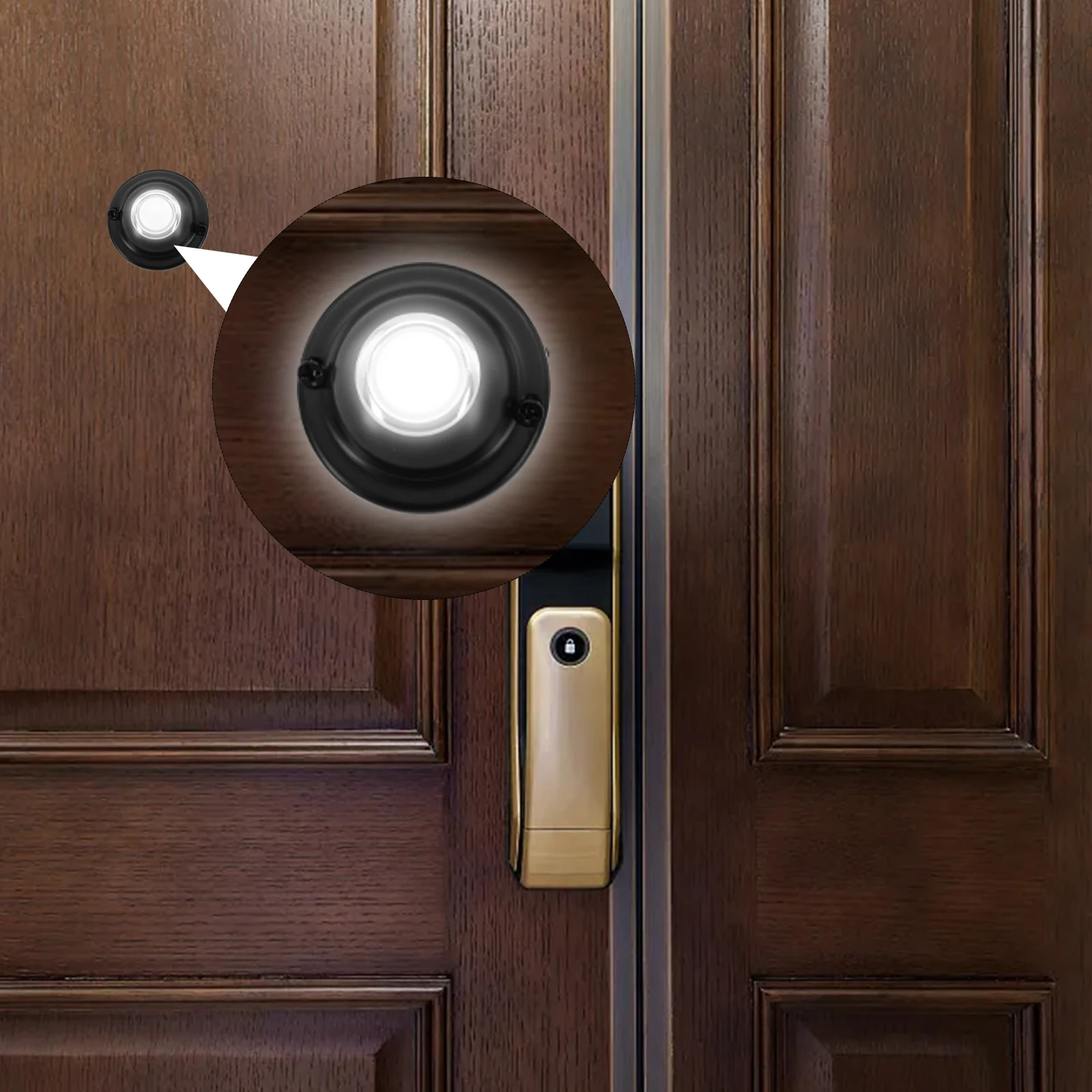 For Low Voltage Systems Front Door Button Round Metal Doorbell Front Entrance Low Voltage Waterproof Classic Design