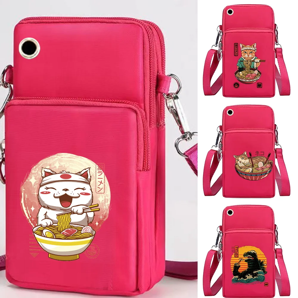 Borse Universali Per Telefoni Cellulari Per Iphone14 Pro Max/Lg/Samsung A21S Japan Cat Print Borse Borsa A Tracolla Sport Arm Purse Organizer