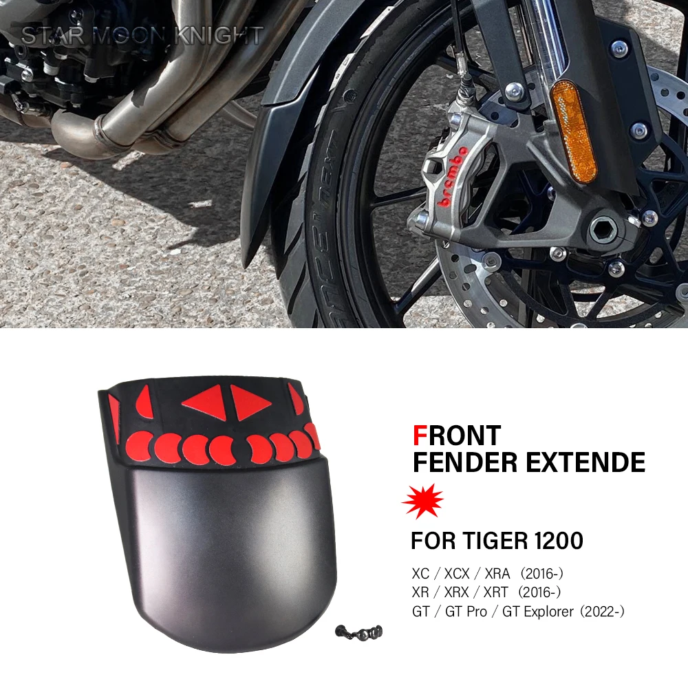 

For Tiger 1200 GT Pro Explorer For Tiger 1200 XC XCX XR XRA XRX XRT Front Wheel Fender Extender Mudflaps Extension Splash Guard