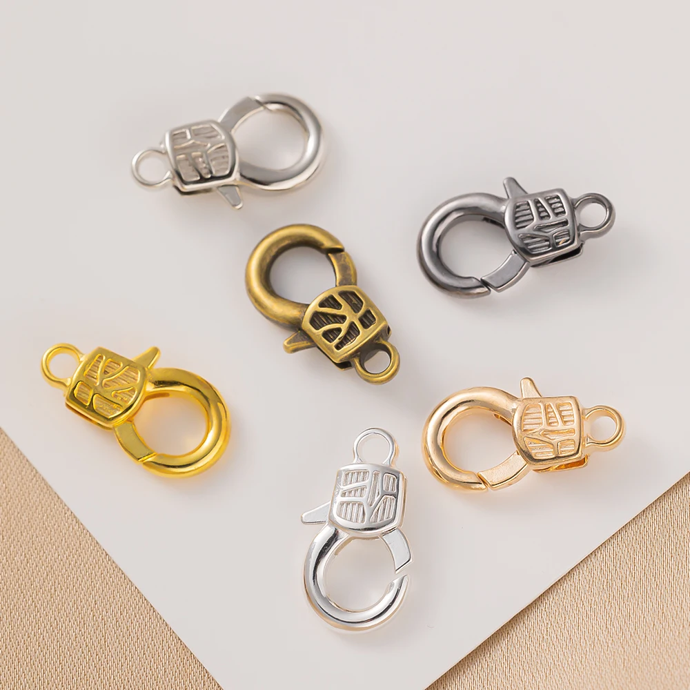 20 stücke Silber große Herz Hummer Kralle Verschlüsse Vintage Clips Haken für DIY Schmuck Armband Halskette Schlüssel bund machen Ergebnisse – Detail 6