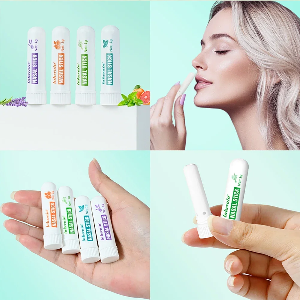 Nasal Inhaler Aromatherapy Mint Inhaler Portable energy bar Blend for Calming Relaxing Tension Relief Anti-Drowsiness refreshing