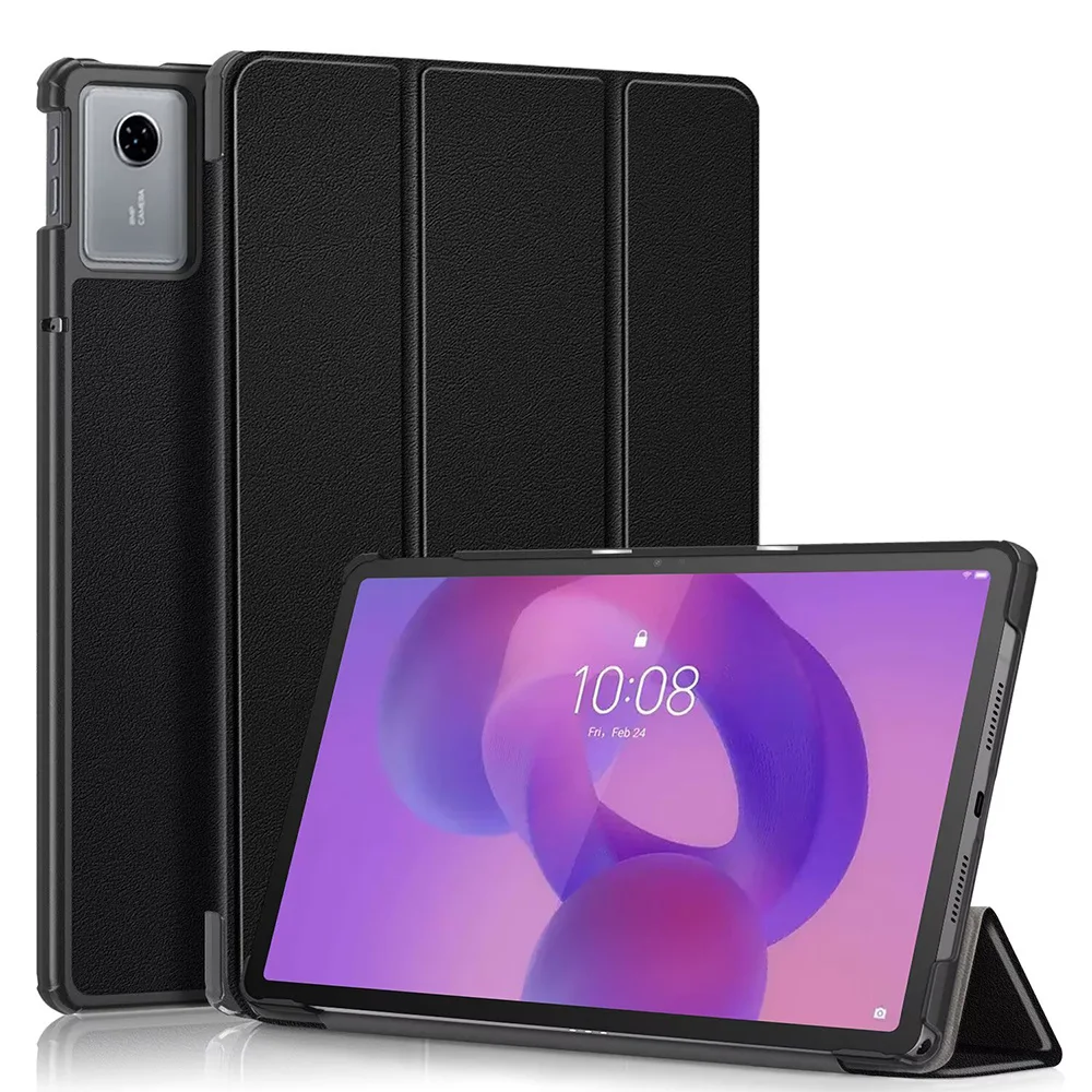 Tri-Fold Magnetic Flip Tablet Case in Solid Color