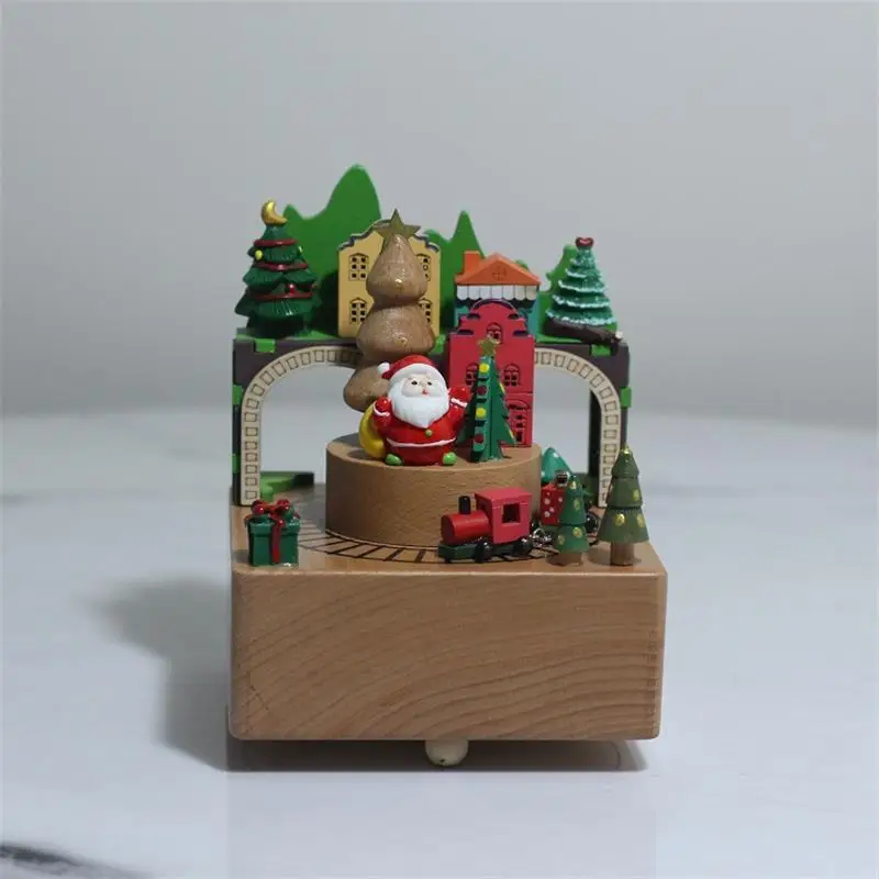 2025, neue Spieluhr aus Holz, Studienhandwerk, Ornament, Geburtstag, Frohe Weihnachten, Geschenk, Uhrwerk, Spieluhren, Heimdekoration – Detail 2
