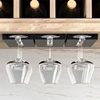 Kitchen Under Cabinet Free Punching Holder Wine Glass Rack Multi-function Classification Stemware Glass Cup Hanging Holder 3