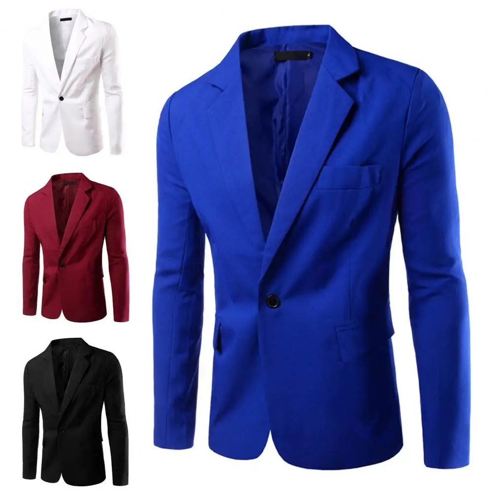 Description Picture 5 of itemSuit Coat Terrific British Men Blazer Cardigan Spring Suit Coat Plus Size Suit Coat for Dating