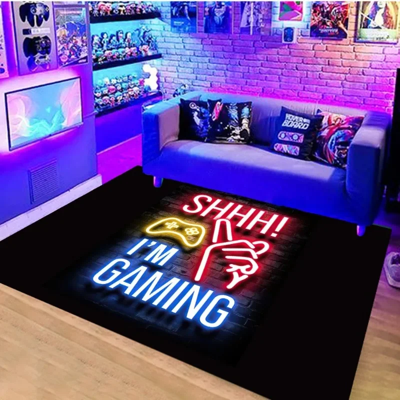 3D Game Carpet Boys Room Large Gaming Rug Controller Design Children's Crawling Play Anti-Slip Floor Mat Home Bedroom Decor Rugs