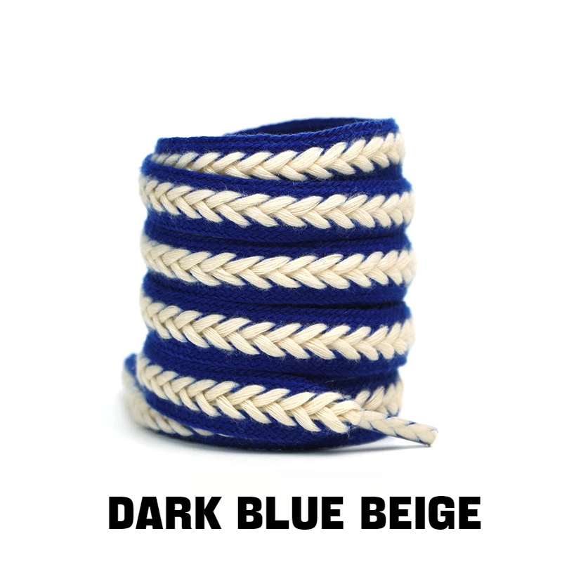 Weizen-Schnürsenkel, 1,5 cm, verbreiterte Turnschuhe, flache Schnürsenkel, Marken-Baumwollschnürsenkel für Schuhe, 100/120/140/160 cm, Seil-Schnürsenkel, 1 Paar – Detail 15