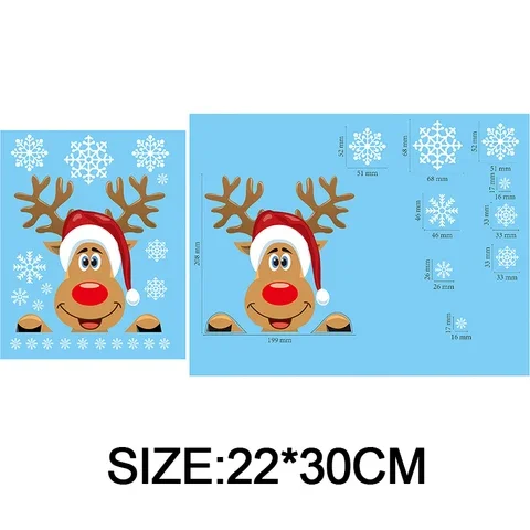 

Christmas Window Decal Santa Claus Snowflake Stickers Winter Wall Decals For Kids Rooms New Year Christmas Window Decorations