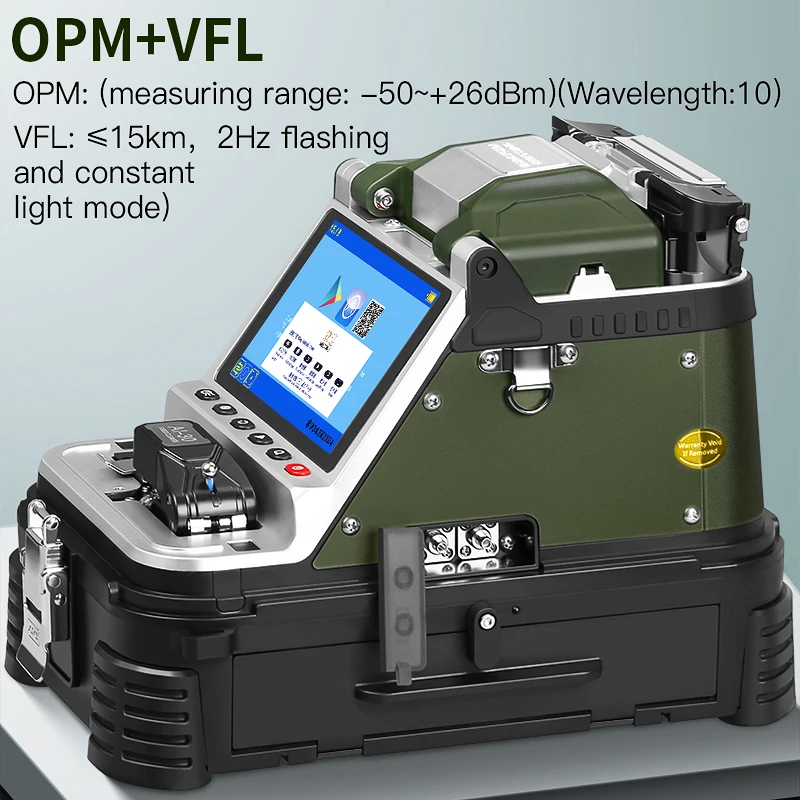 COMPTYCO 6모터 AI-30 광섬유 융착접속기 다국어 지원 SM/MM 광섬유 코어 열융착기 내장형 OPM VFL