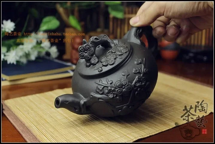 Chinese Porcelain Yixing Zisha Tea Set 380ml + 3 Cups 40ml Kung Fu Teaset Teapots Handmade Zisha Ceramic Kettle