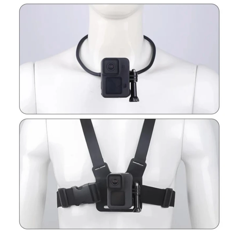 360 ° GoPro Hero 용 수직 마운트 어댑터 브래킷 12 11 10 9 Yi DJI 오토바이 헬멧 턱 스탠드 마운트 홀더 카메라 X4